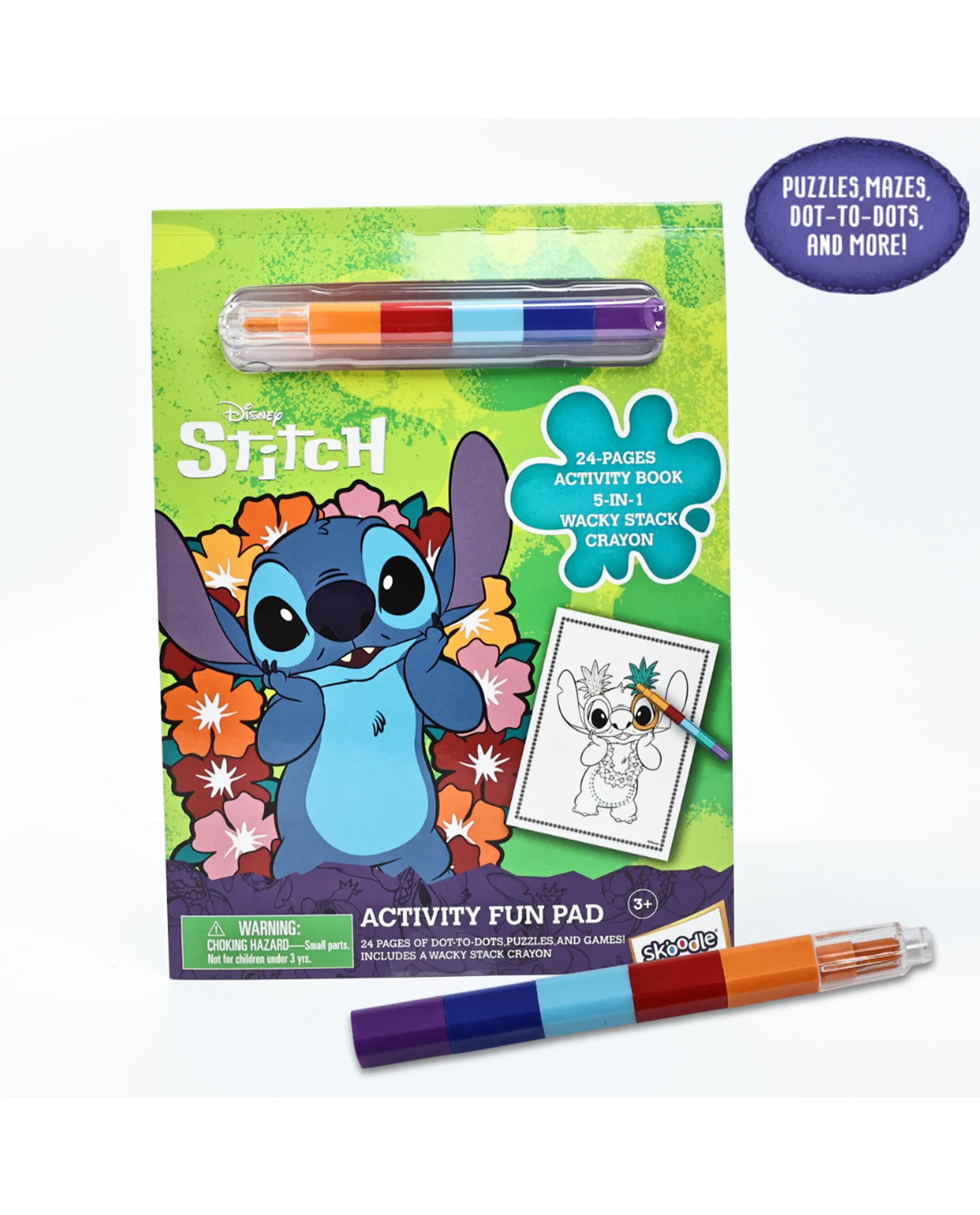 Stitch Activity Fun Pad with Stackable Crayon - Multicolor