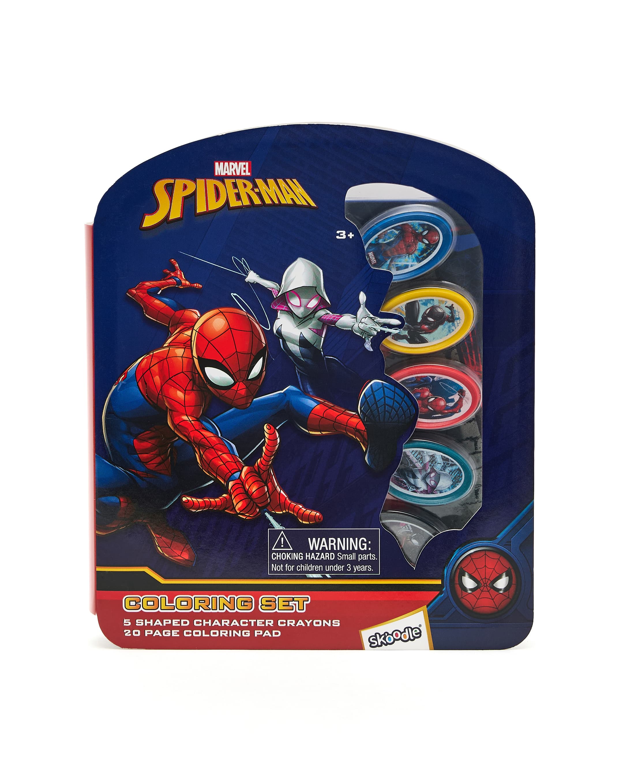Spider-Man Coloring Set with Shaped Crayon - Multicolor