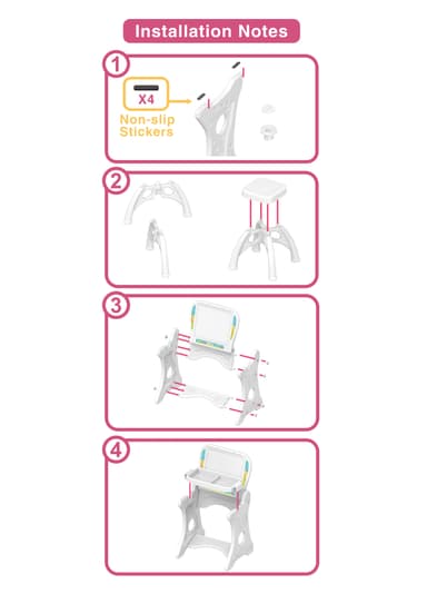 Babies & more Drawing Board With Chair - Kids Educational Toy - Blue thumbnail 3