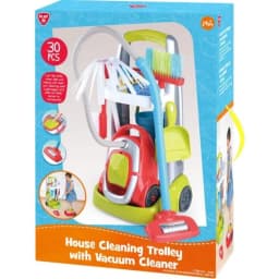 Playgo House Cleaning Trolley With Vaccum Cleaner - Multicolor