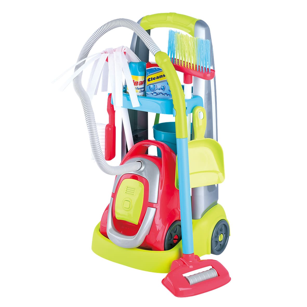Playgo House Cleaning Trolley With Vaccum Cleaner - Multicolor thumbnail 4