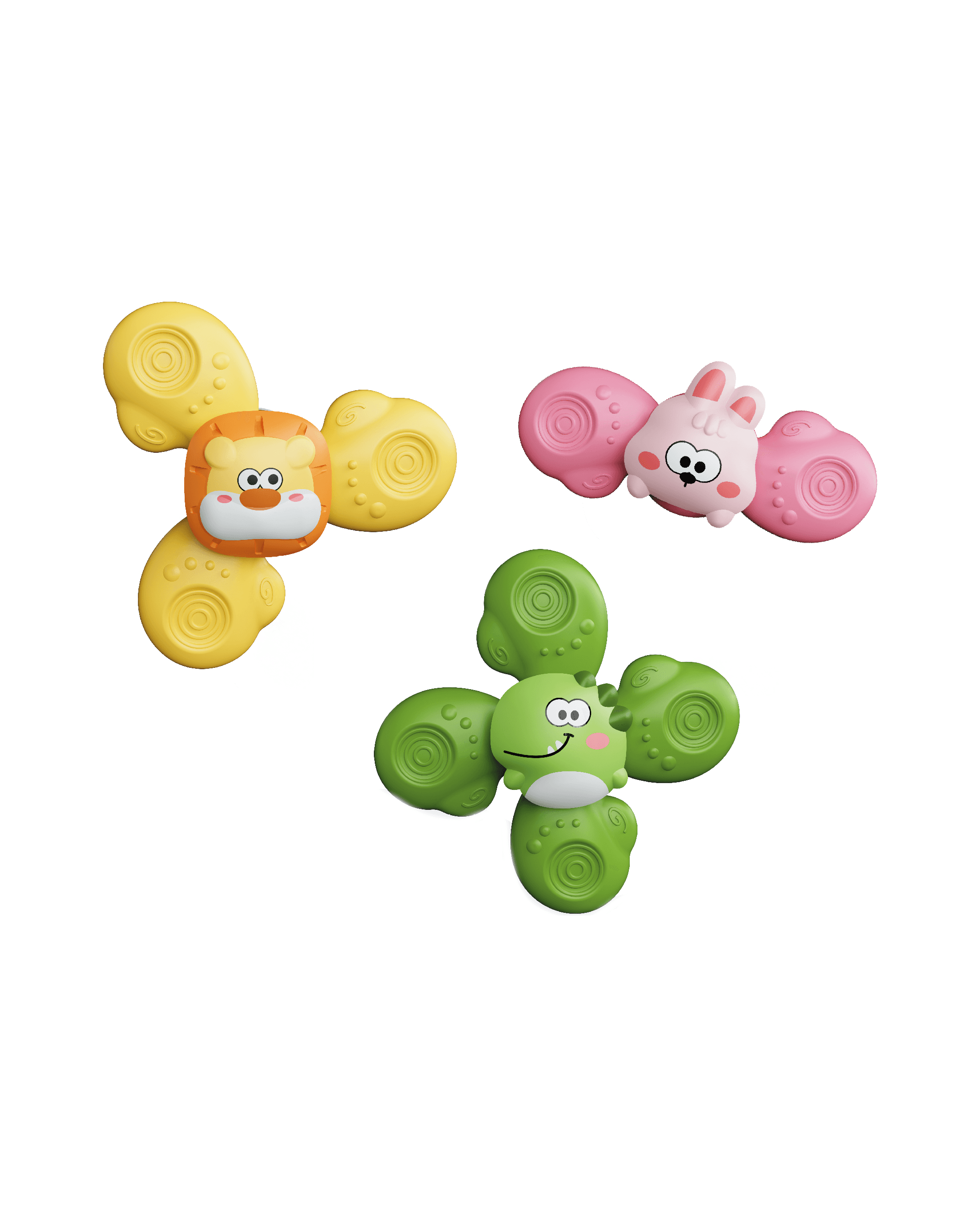 Babies & more Funny Spin The Sucker Toy - Baby Suction Activity Toy - Pink,Yellow,Green