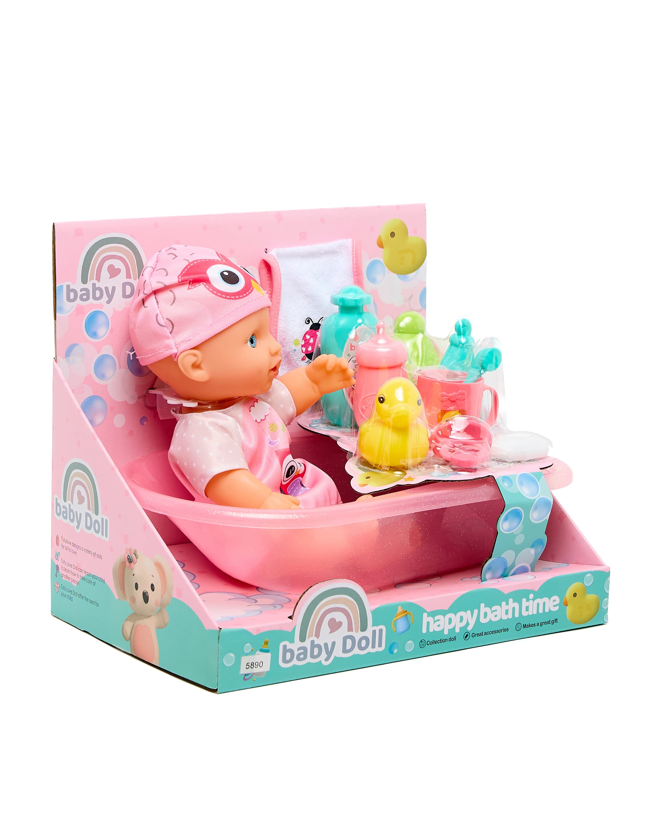 11-Inch All - Vinyl Doll with a Bathtub