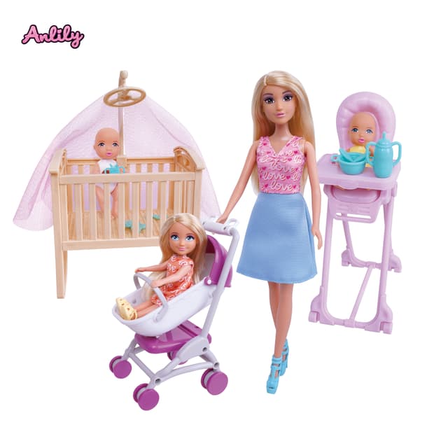 Anlily, 11.5-Inch Doll With Baby Care Set - Multicolor thumbnail 1