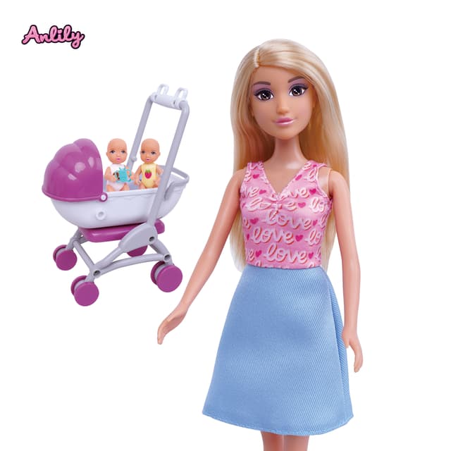 Anlily, 11.5-Inch Doll With Baby Care Set - Multicolor thumbnail 2