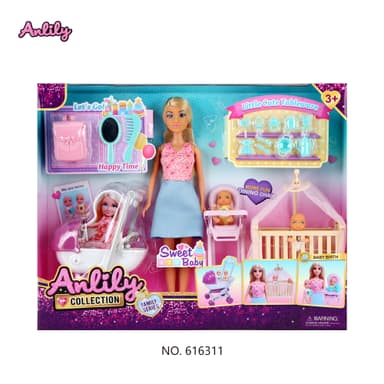 Anlily, 11.5-Inch Doll With Baby Care Set - Multicolor thumbnail 3