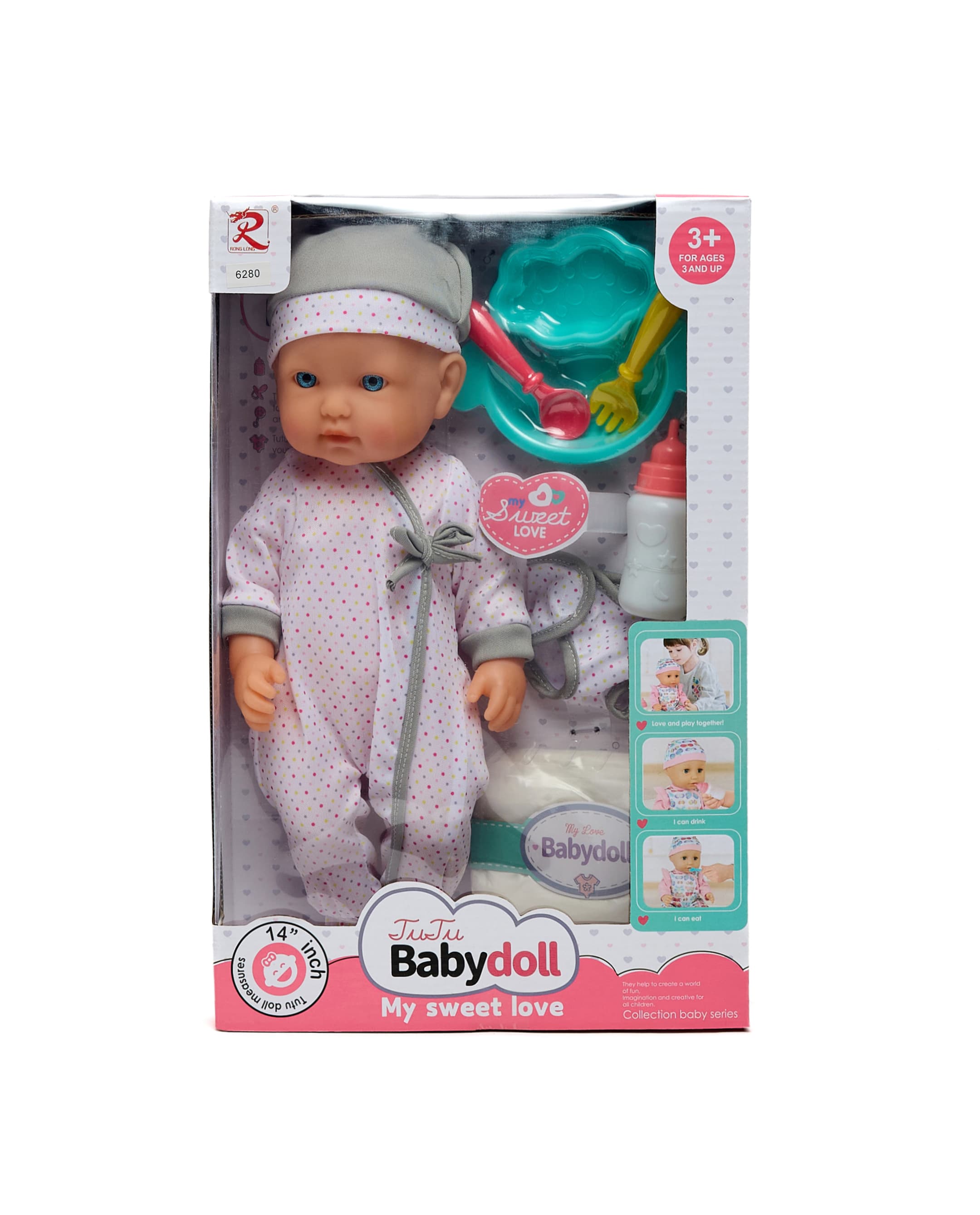 14-Inch Doll with Diaper