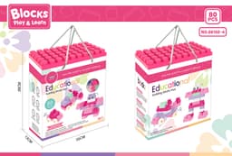 Babies & more Pink 80 Pcs Kids Block Set - Educational Building Toy