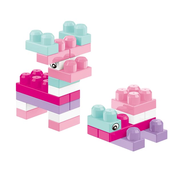 Babies & more Pink 30 Pcs Block Set - Educational Building Toy thumbnail 2