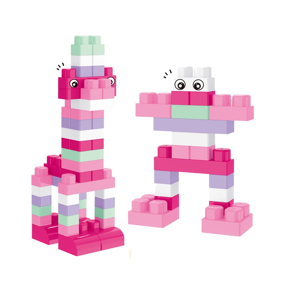 Babies & more Pink 90 Pcs Block Set - Educational Building Toy view 1