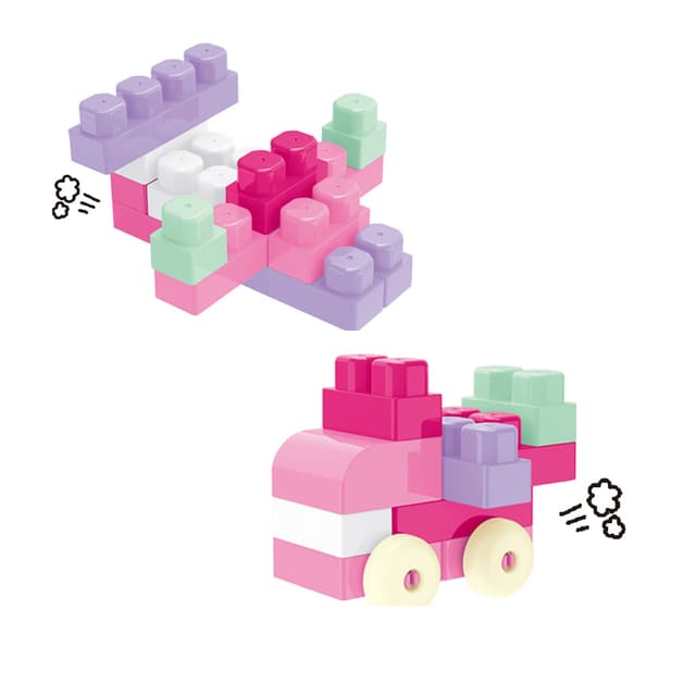 Babies & more Pink 90 Pcs Block Set - Educational Building Toy thumbnail 2