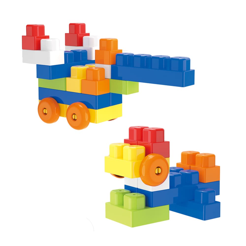 Babies & more Block Set - 120 Pcs - Educational Building Toy - Blue