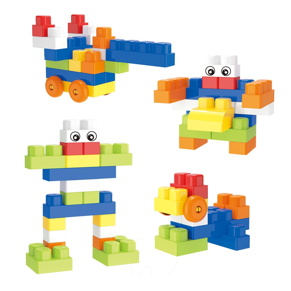 Babies & more Block Set - 120 Pcs - Educational Building Toy - Blue thumbnail 3