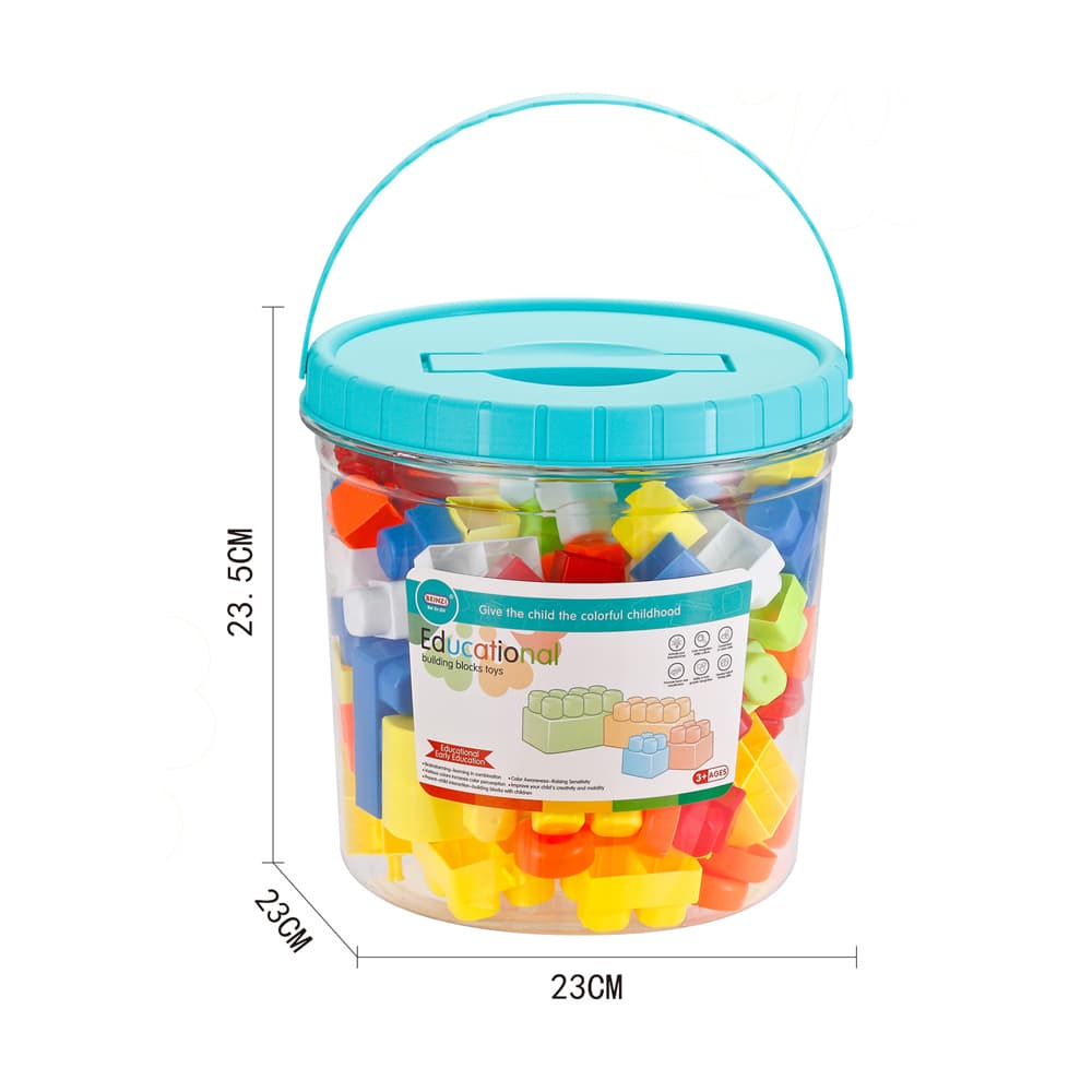 Babies & more Block Set - 120 Pcs - Educational Building Toy - Blue thumbnail 4