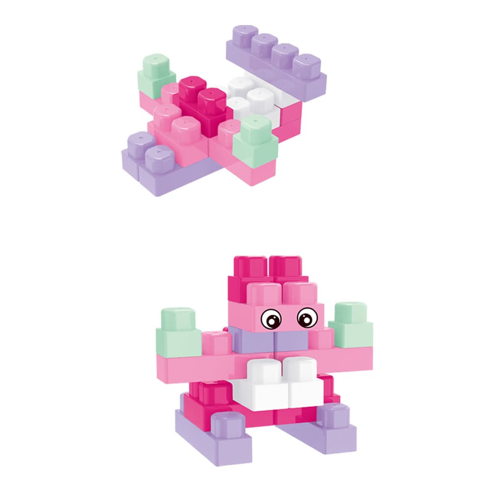 Babies & more Pink 55 Pcs Block Set - Educational Building Toy