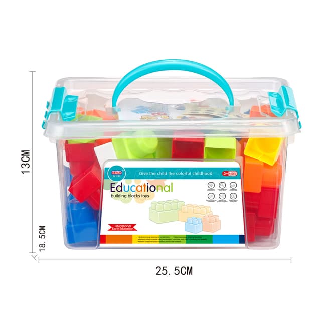 Babies & more 32 Pcs Block Set - Educational Building Toy - Blue thumbnail 4