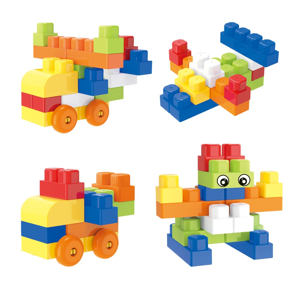 Babies & more 60 Pcs Block Set - Educational Building Toy - Blue thumbnail 3