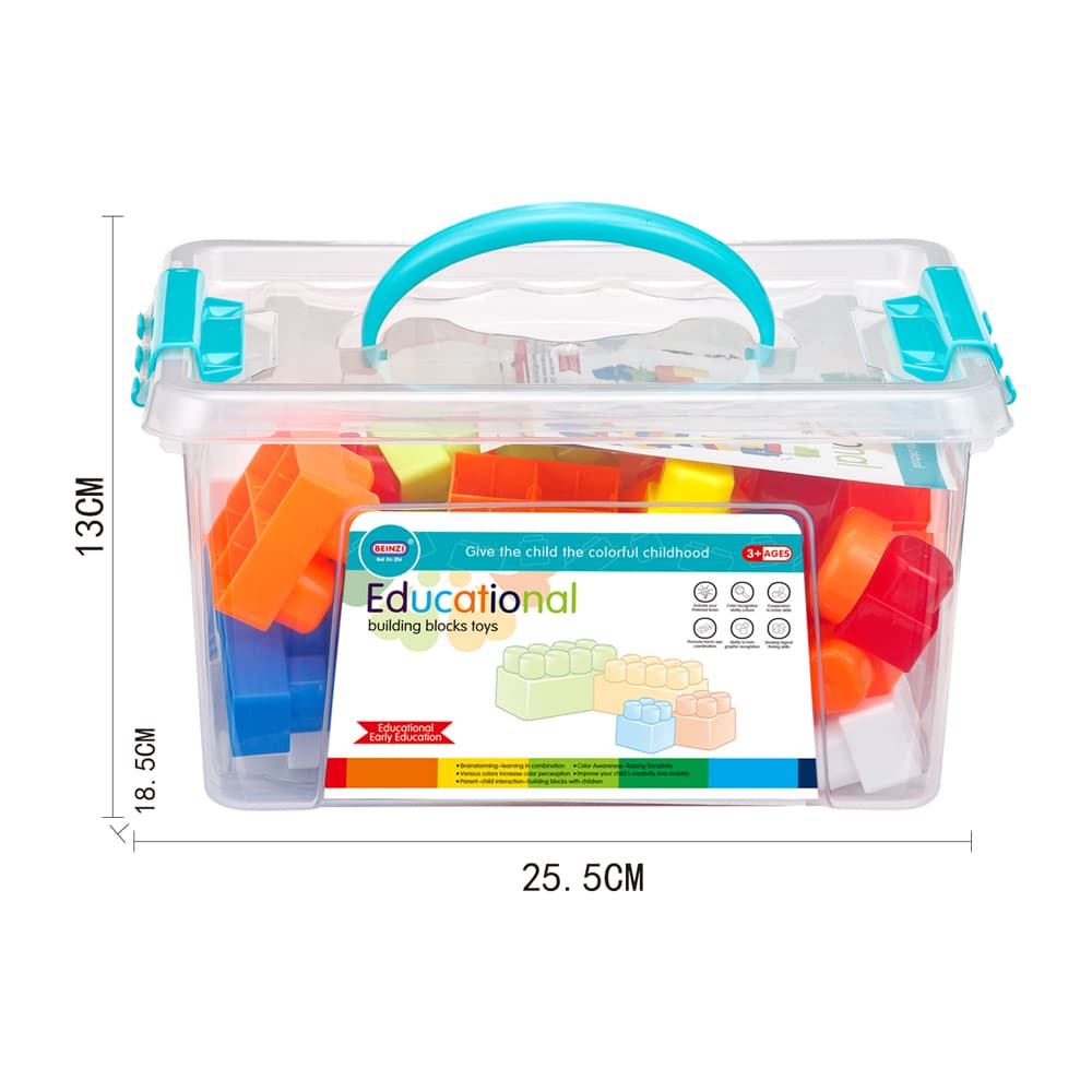 Babies & more 60 Pcs Block Set - Educational Building Toy - Blue thumbnail 4