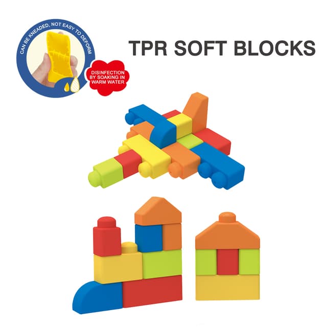 Babies & more 24 Pcs Block Set - Educational Building Toy - Blue thumbnail 1