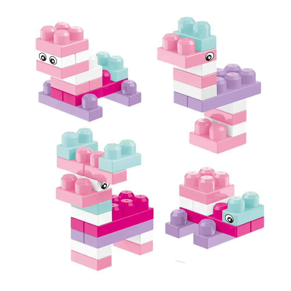 Babies & more Pink 32 Pcs Block Set - Educational Building Toy thumbnail 3