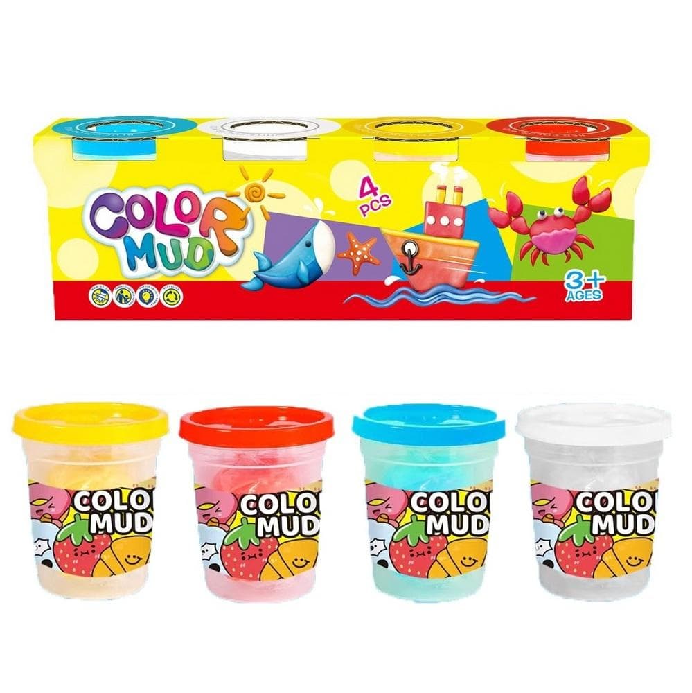 Babies & more Play Dough - 4 Pcs Set - Creative Play Toy - Multicolor thumbnail 5