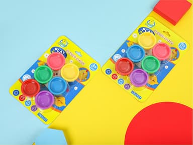 Babies & more Play Dough - 12 Pcs Set - Creative Play Toy - Yellow,Blue,Red Pink,Green,Purple thumbnail 3