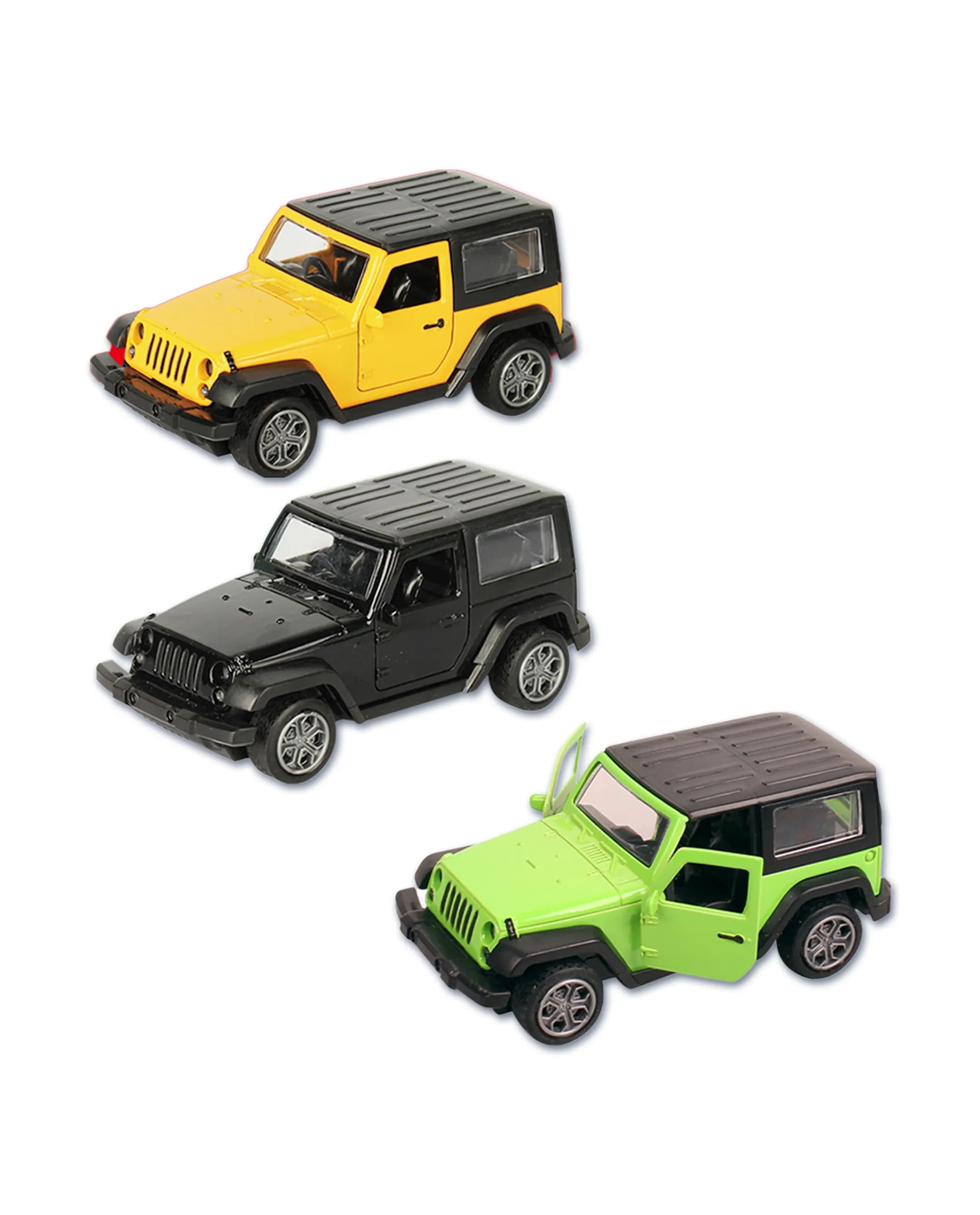 Babies & more 1:32 Die-Cast Car With Light & Sound - Toy Vehicle - Yellow,Green Black,Rec