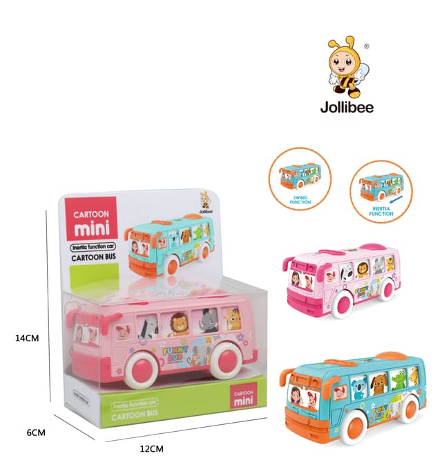 Babies & more Mini Bus - Assorted - Baby Vehicle Toy - Pink,Blue thumbnail 1