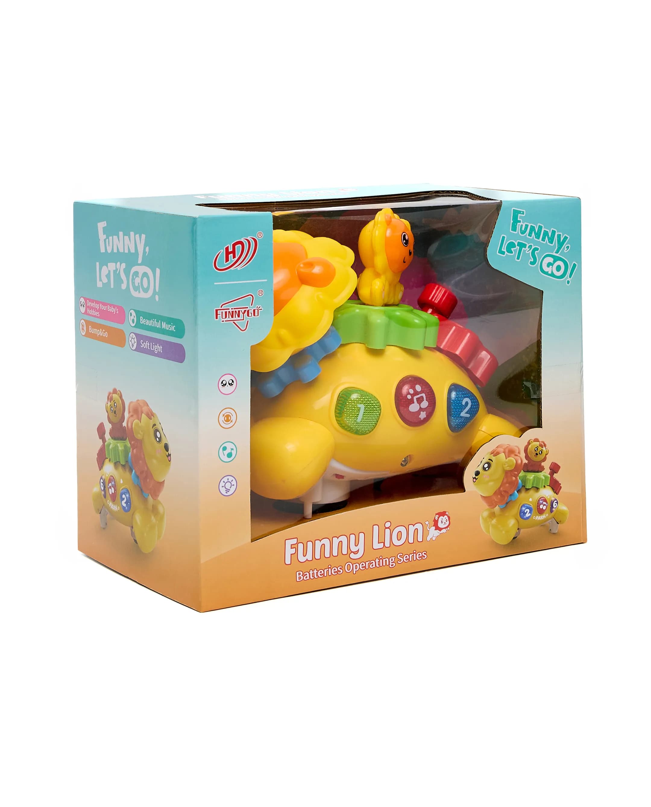 Babies & more B/O Lion With Light And Music - Multicolor thumbnail 3