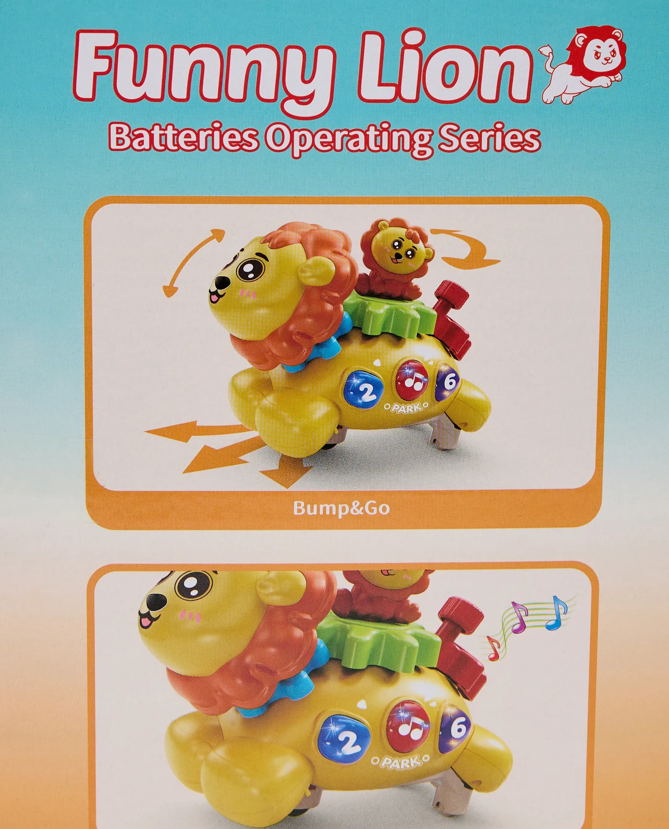 Babies & more B/O Lion With Light And Music - Multicolor thumbnail 5