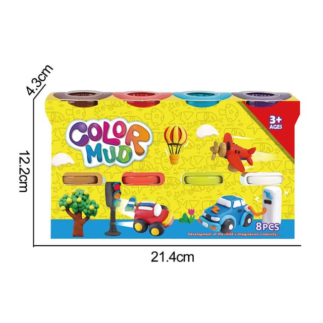 Babies & more 8 Pcs Color Dough - Creative Kids Toy - Multicolor thumbnail 5