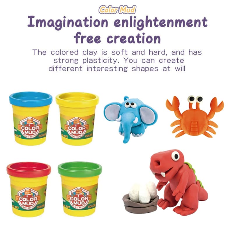Babies & more 8 Pcs Color Dough - Creative Kids Toy - Multicolor
