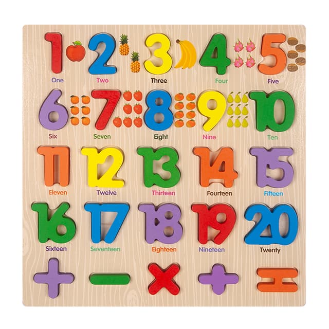 Babies & more Alphabets & Numbers Wooden Toys - Educational Learning Toy - Multicolor thumbnail 1