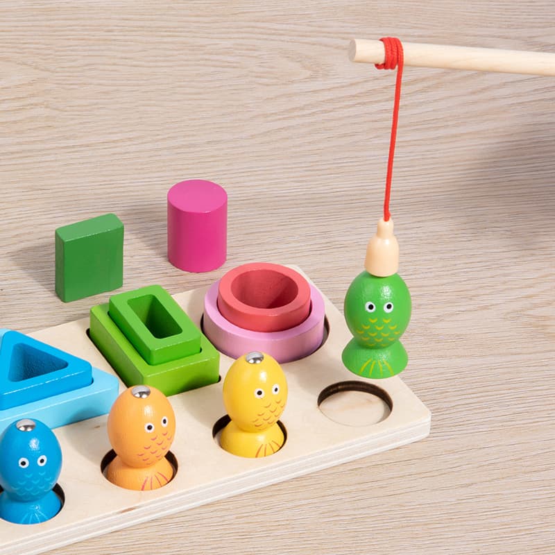 Babies & more Wooden Toys - Shape Sorting - Educational Toy - Multicolor thumbnail 2