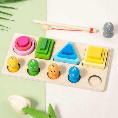 Babies & more Wooden Toys - Shape Sorting - Educational Toy - Multicolor thumbnail 3
