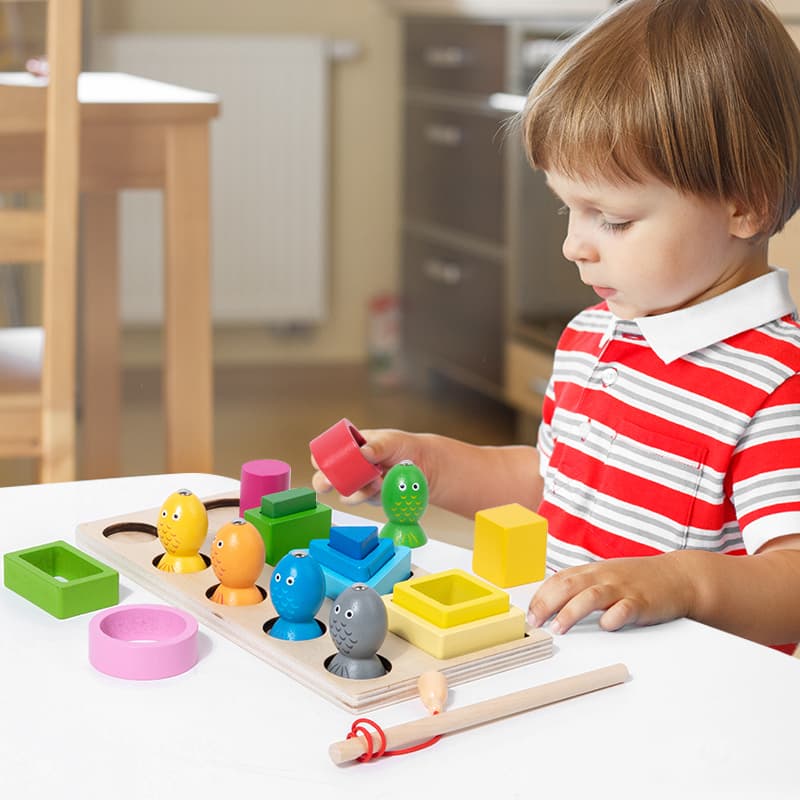 Babies & more Wooden Toys - Shape Sorting - Educational Toy - Multicolor thumbnail 4
