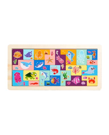 Babies & more Wooden Toys - Animals - Educational Play Toy - Multicolor thumbnail 1