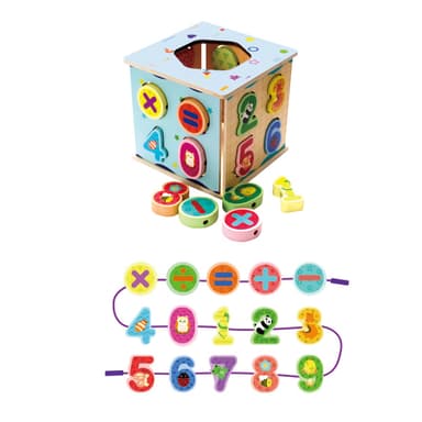 Babies & more Wooden Shape Matching Toys - Montessori Educational Toy - Multicolor thumbnail 1