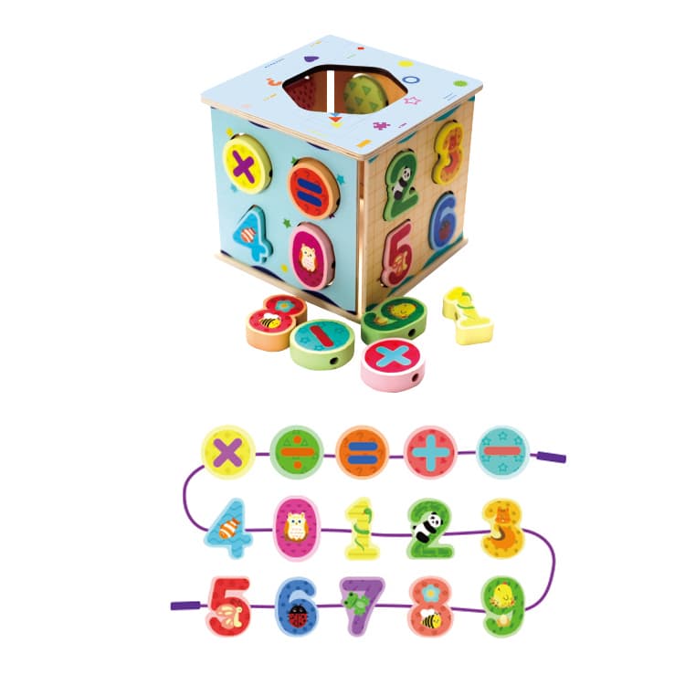 Babies & more Wooden Shape Matching Toys - Montessori Educational Toy - Multicolor