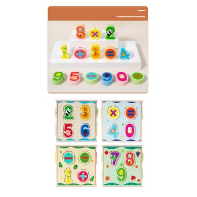 Babies & more Wooden Shape Matching Toys - Montessori Educational Toy - Multicolor thumbnail 2