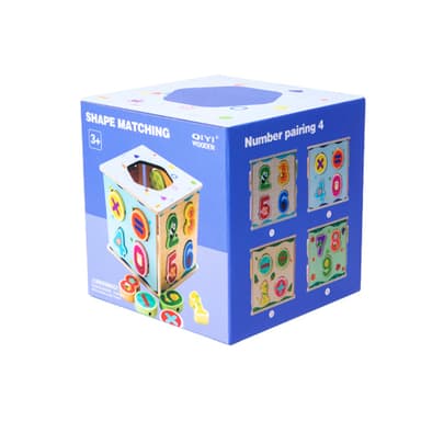 Babies & more Wooden Shape Matching Toys - Montessori Educational Toy - Multicolor thumbnail 4