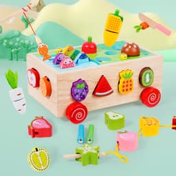 Babies & more 7-In-1 Wooden Toy - Educational Playset - Multicolor