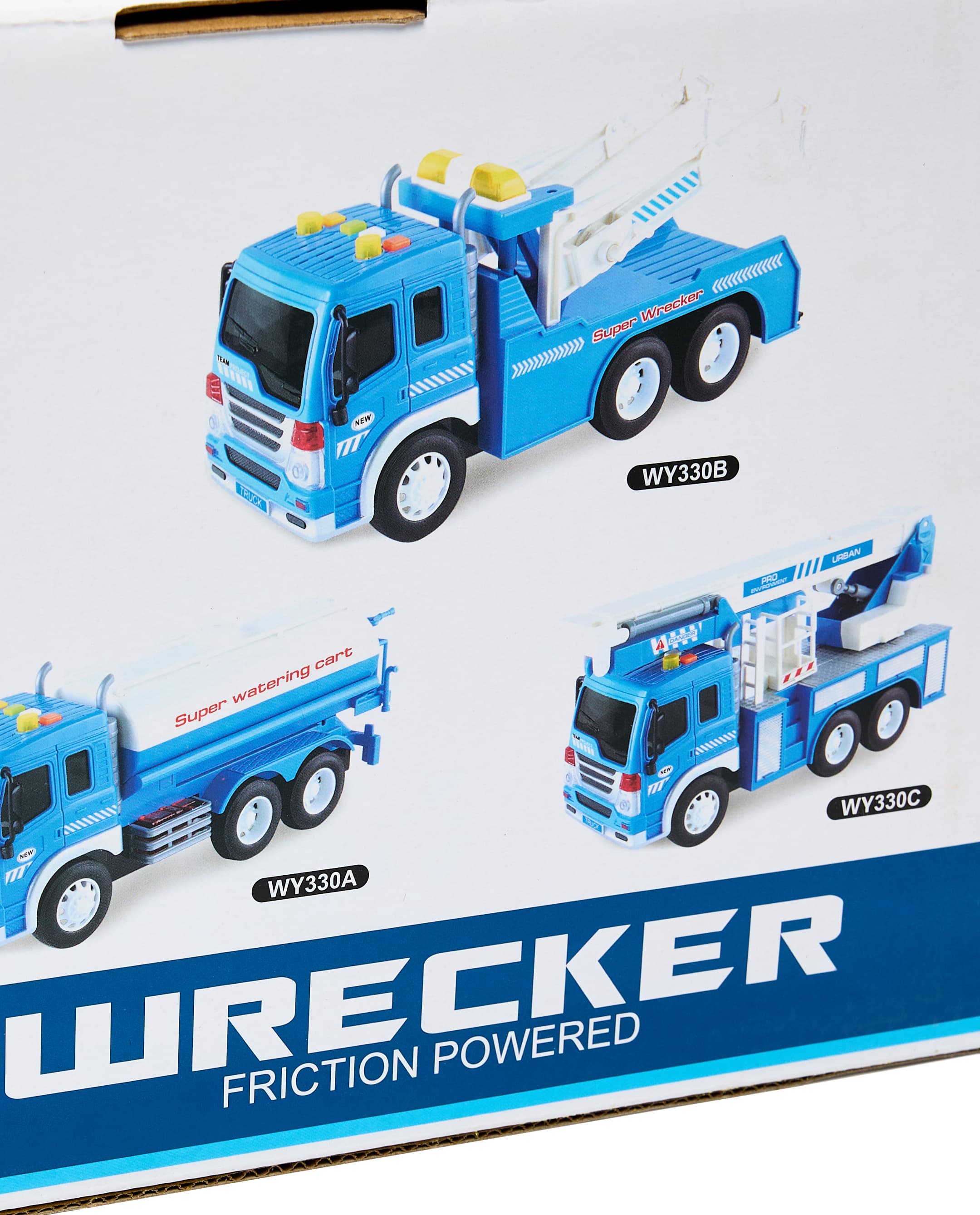1:16 Friction Wrecker Truck with Light & Sound Blue thumbnail 5