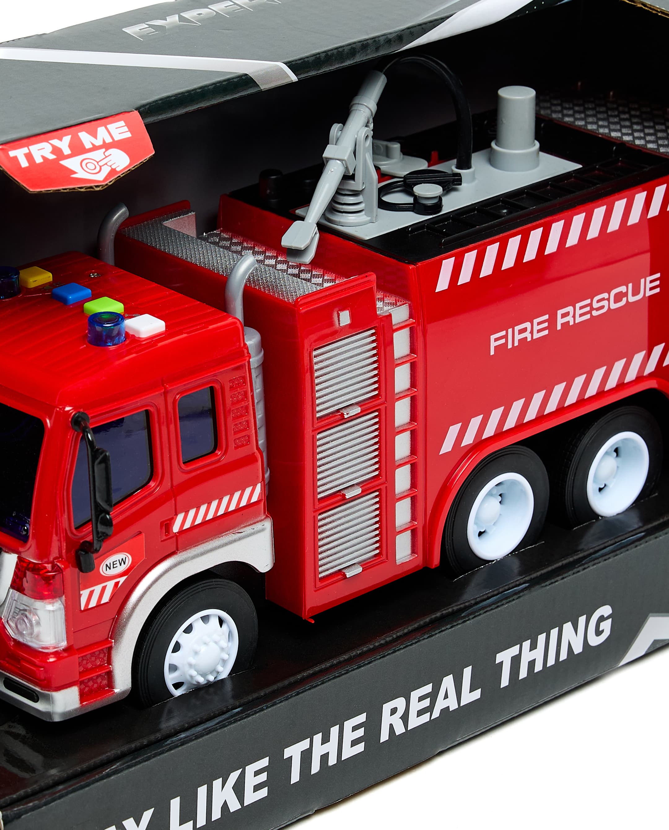 1:16 Friction Fire Truck with Light & Sound - Red thumbnail 5