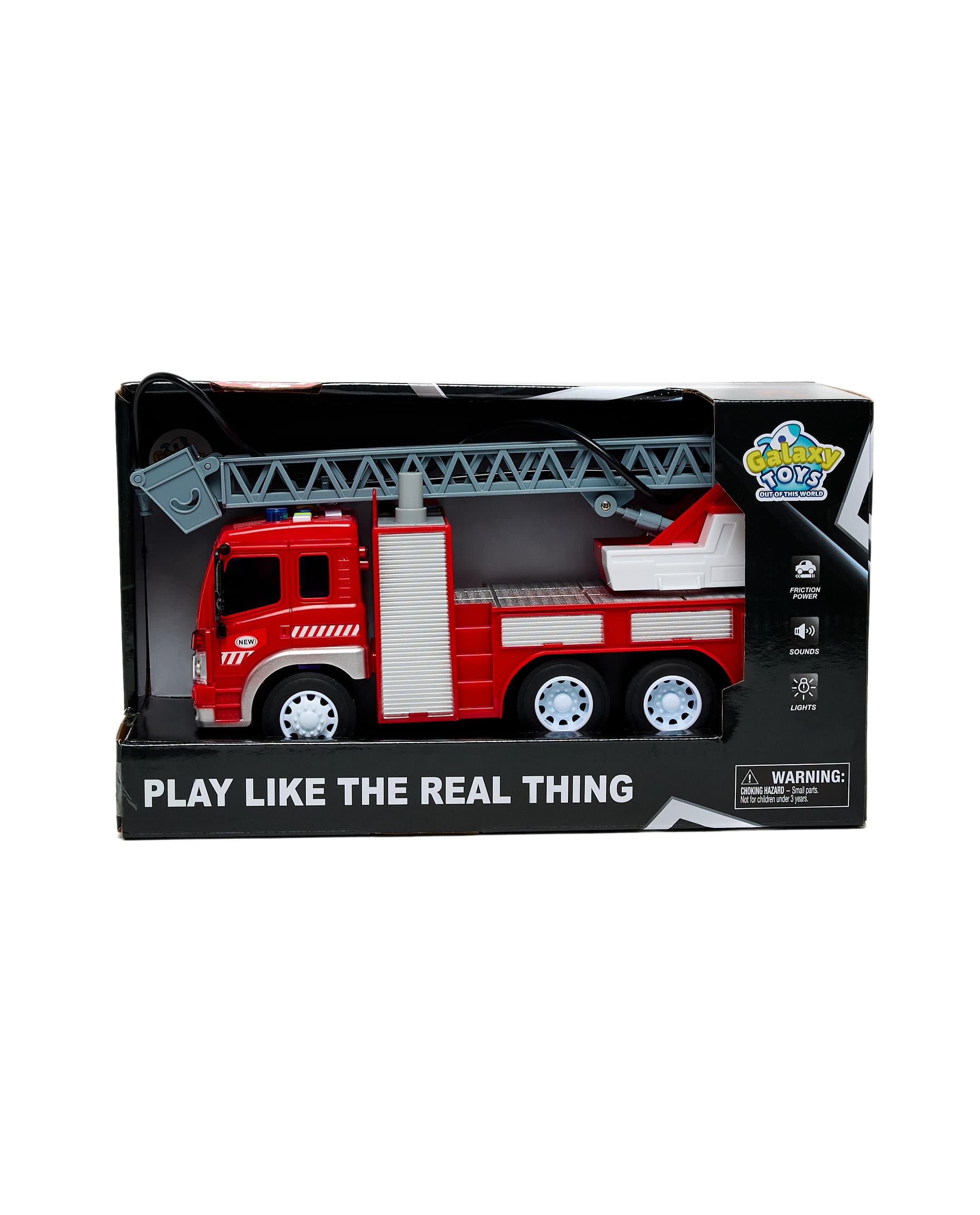 1:16 Friction Fire Truck with Light & Sound - Red