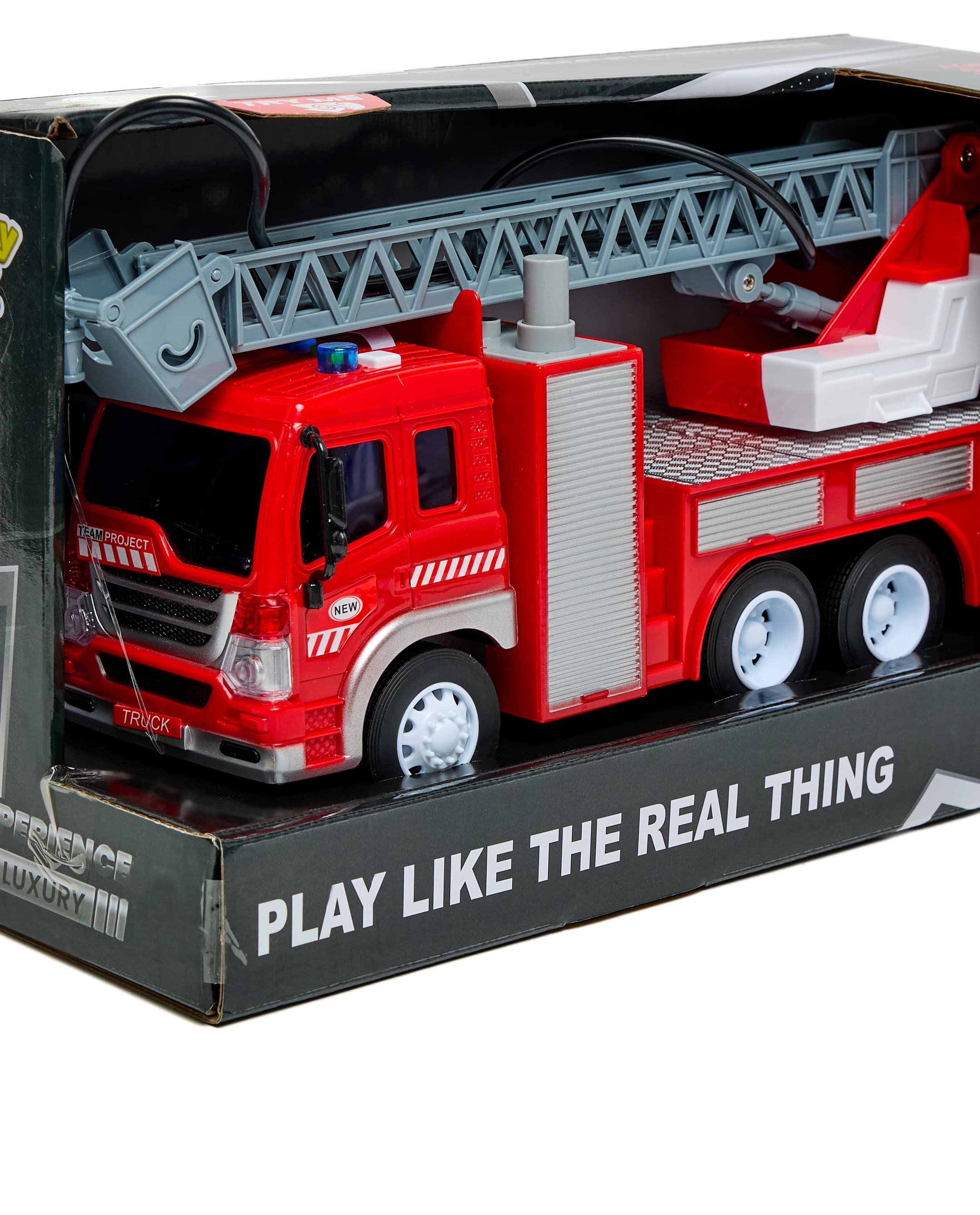 1:16 Friction Fire Truck with Light & Sound - Red thumbnail 5