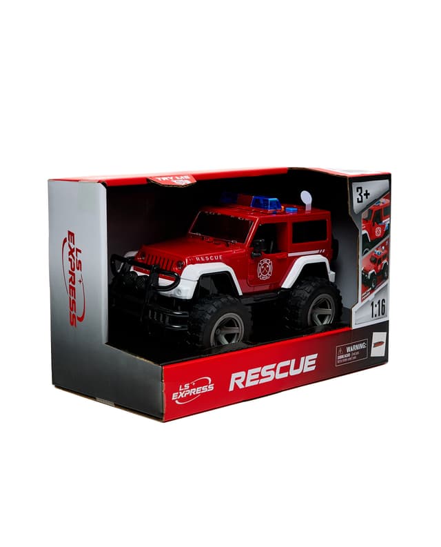 Friction Powered Rescue Jeep Vehicle Play Set - Ages 3+ thumbnail 3
