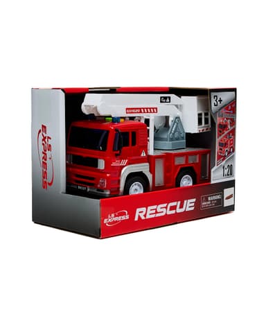 1:20 Friction Fire Truck with Light & Sound Red thumbnail 3