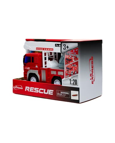 1:20 Friction Fire Truck with Light & Sound Red thumbnail 4
