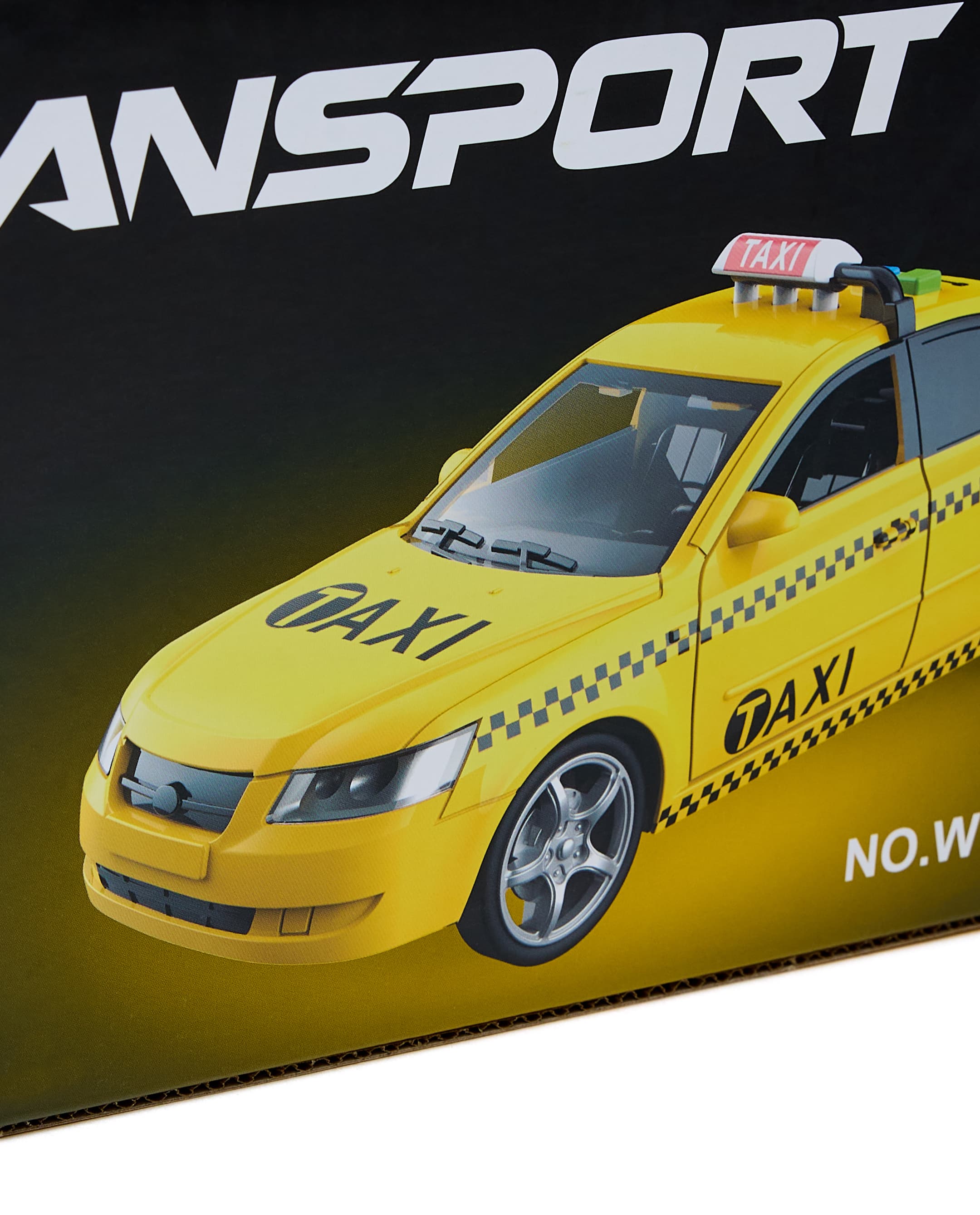 Friction Taxi Car with Light & Sound + Opening Doors Yellow thumbnail 5